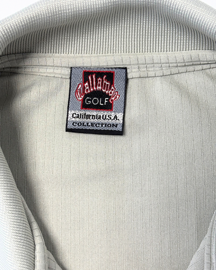 Callaway Golf California Collection Beige Textured Polo Shirt