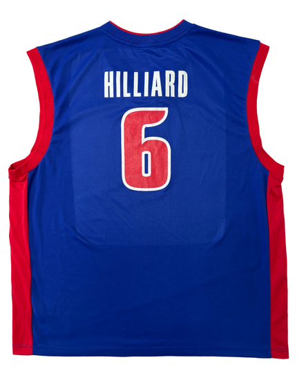 Darrick Hilliard #6 Detroit Pistons Blue NBA Jersey