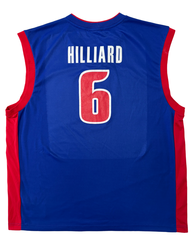 Darrick Hilliard #6 Detroit Pistons Blue NBA Jersey