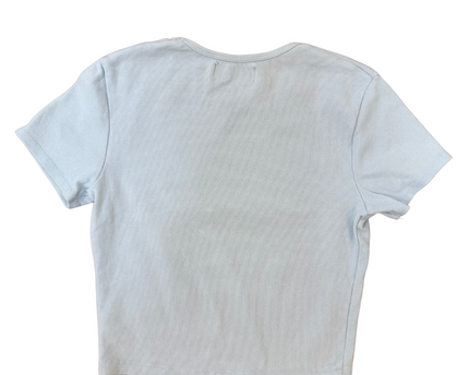 Bershka Light Blue Crop Top - XS