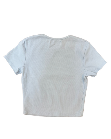 Bershka Light Blue Crop Top - XS