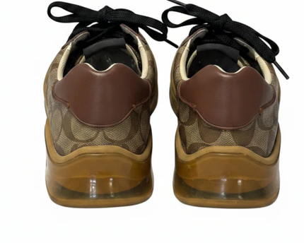 Coach Brown Signature Monogram Low-Top Sneakers