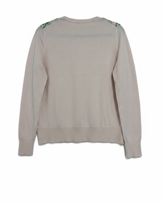 Charter Club Pink Floral Lace Overlay Button-Up Cardigan