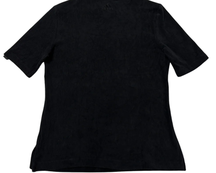 Adidas Black Corduroy-Textured Short Sleeve T-Shirt W/Tags