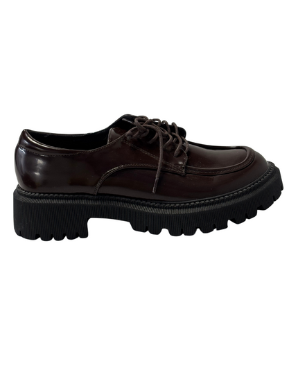 Cider Chunky Lace-Up Platform Shoes | Brown / Black sole | EU 40