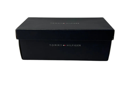 Tommy Hilfiger Light Brown T-Strap Logo Sandals W/Box