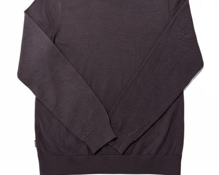 BOSS Purple Fine-Knit Crew Neck Sweater