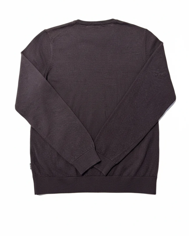 BOSS Purple Fine-Knit Crew Neck Sweater
