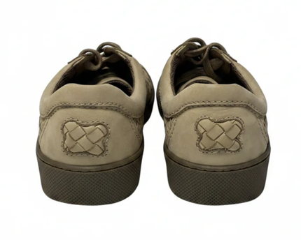 Bottega Veneta Beige Intrecciato Leather Sneakers