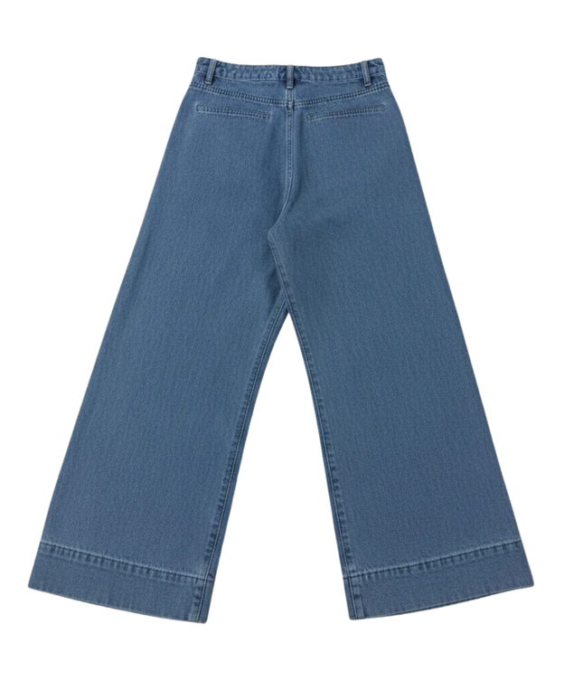 Riva Blue Wide Leg High Waisted Denim Jeans