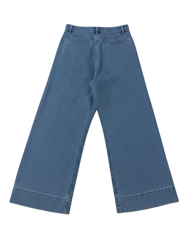 Riva Blue Wide Leg High Waisted Denim Jeans