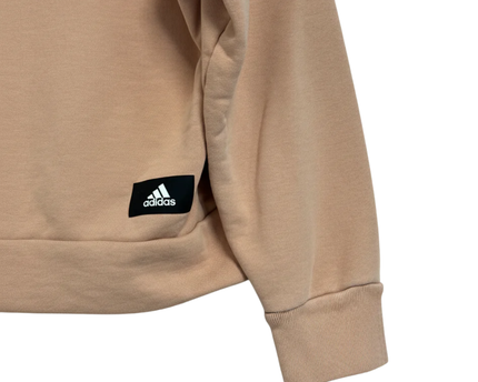 Adidas Peach Cropped Graphic Logo Hoodie