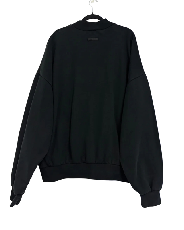 Fear of God Essentials Black Oversized Crewneck Sweatshirt