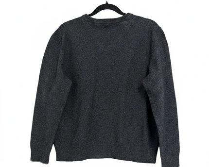Hugo Boss Grey Extrafine Lambswool V-Neck Sweater
