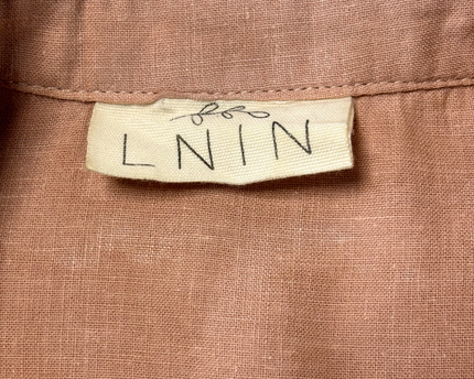 LNIN Dusty Rose Linen-Blend Cropped Camp Collar Shirt & Split-Hem Trousers Suit