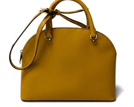 Michael Kors Yellow Saffiano Leather Dome Satchel Bag
