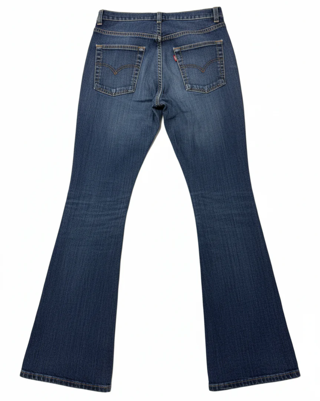 Levi's Blue Bootcut Mid-Rise Denim Jeans
