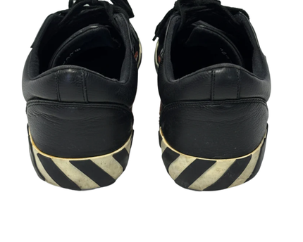 Off-White Black Low Vulcanized Leather Sneakers W/Box