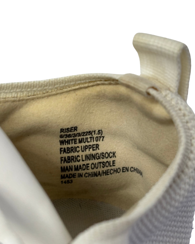 Steve Madden White Multi Riser Sneakers