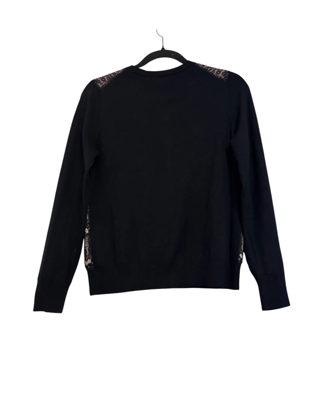 Lauren Ralph Lauren Black Lace and Sequin Cardigan