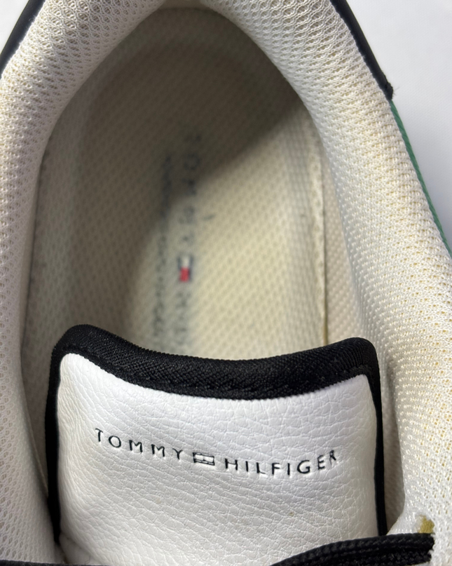 Tommy Hilfiger Green and White Men's Court Sneakers | EU 43