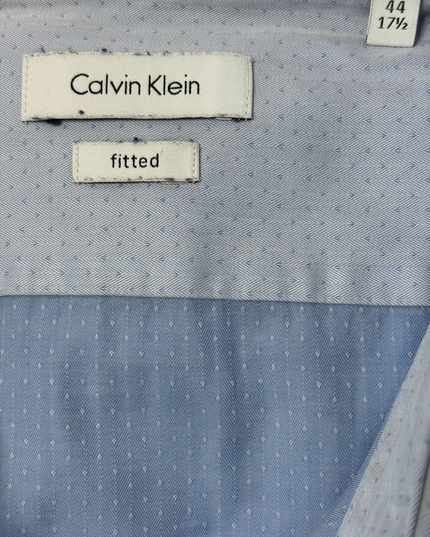 Calvin Klein Light Blue Fitted Dress Shirt