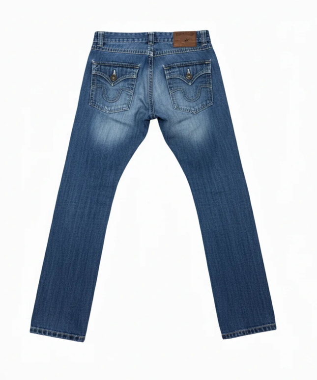 True Religion Blue Straight Leg Jeans