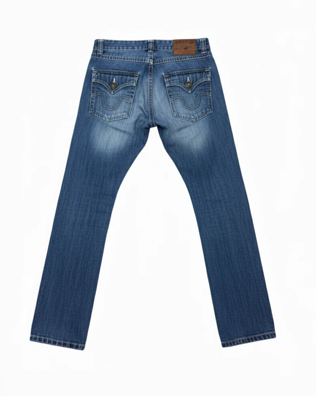 True Religion Blue Straight Leg Jeans