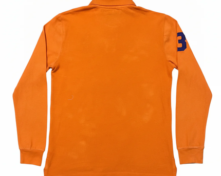 Polo Ralph Lauren Orange Long-Sleeve Big Pony Polo Shirt