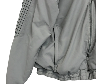 Adidas Grey Classic Three-Stripe Lightweight Track Jacket