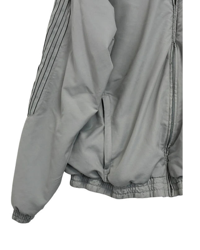 Adidas Grey Classic Three-Stripe Lightweight Track Jacket