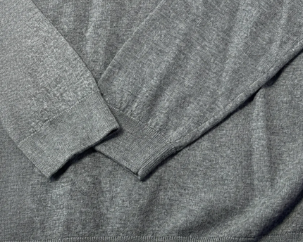 BOSS Grey Virgin Wool Crew Neck Sweater