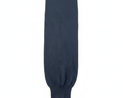 BOSS Navy Blue Long Sleeve Knitted Polo Sweater