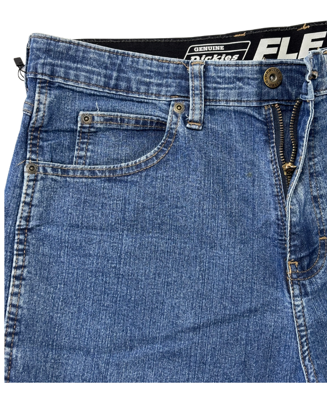 Dickies Genuine FLEX Blue Denim Cargo Utility Shorts