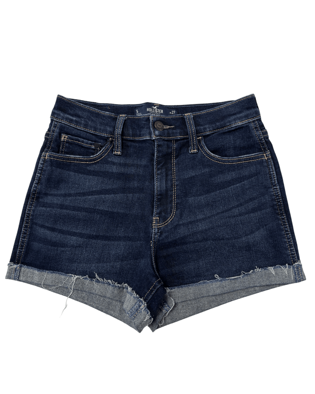 Hollister California High-Rise Dark Wash Denim Shorts