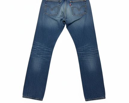 Levi's Blue 501 Button Fly Straight Leg Jeans