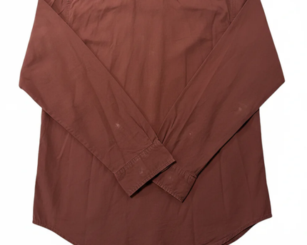 Levi's Maroon Long-Sleeve Button-Down Cotton Shirt