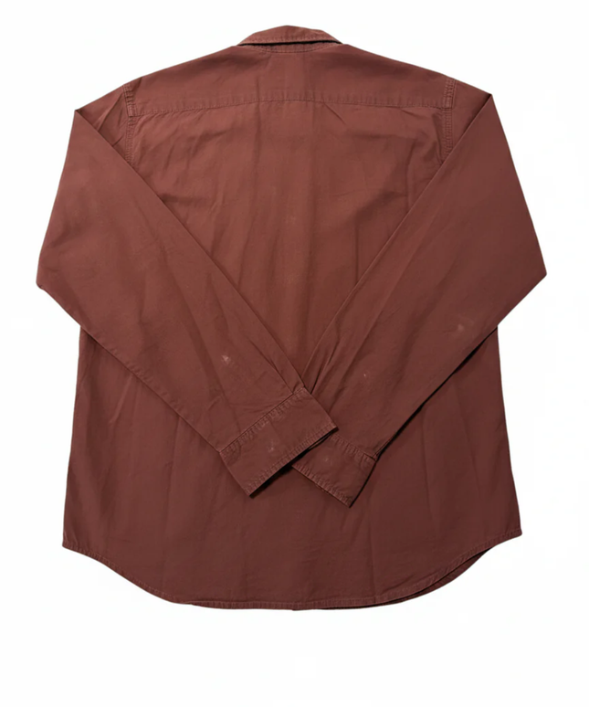 Levi's Maroon Long-Sleeve Button-Down Cotton Shirt