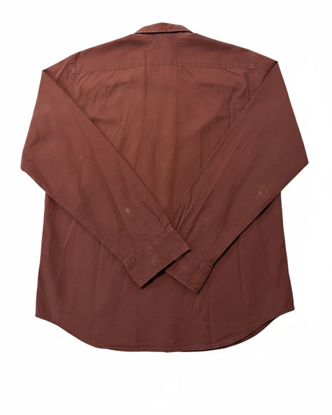 Levi's Maroon Long-Sleeve Button-Down Cotton Shirt