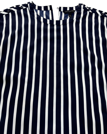 Banana Republic Striped Navy & White Blouse - XL