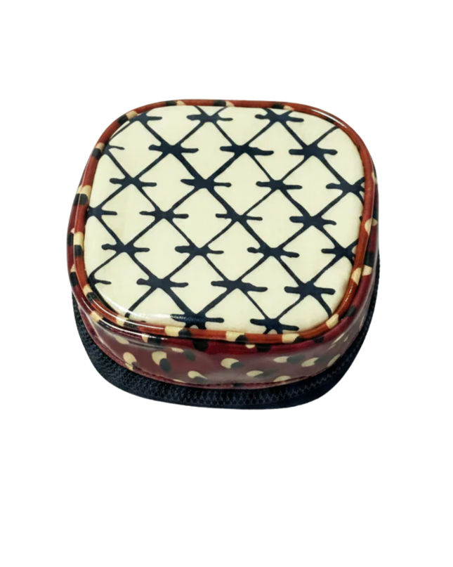 Tory Burch Multicolor Patterned Zip-Around Mini Pouch