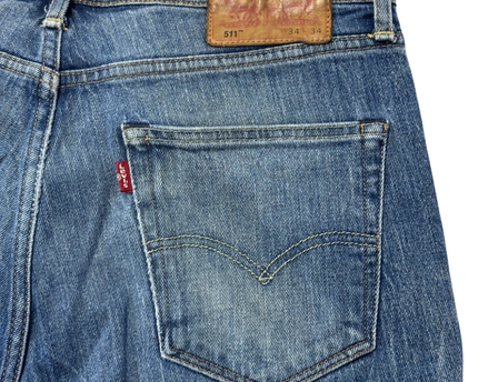Levi's 511 Blue White Oak Cone Denim Slim Fit Jeans