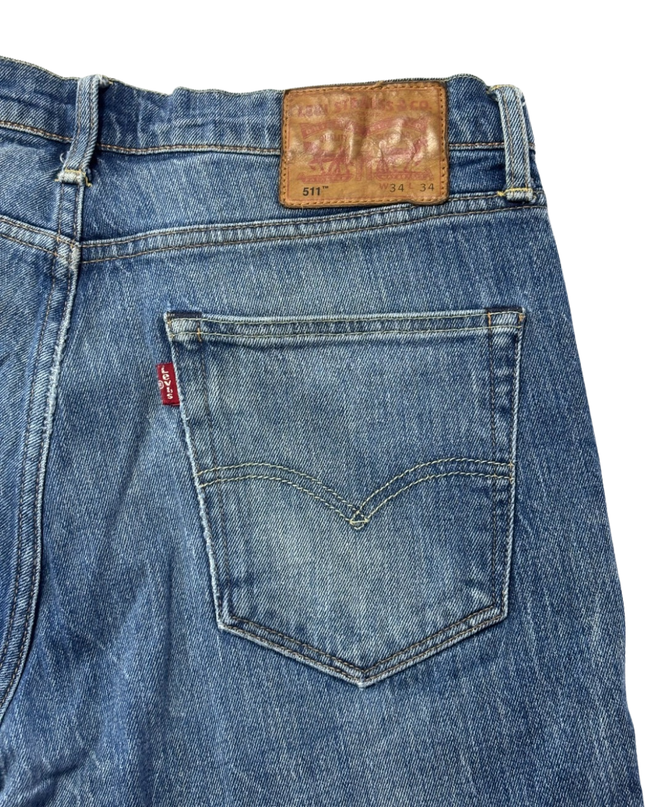 Levi's 511 Blue White Oak Cone Denim Slim Fit Jeans