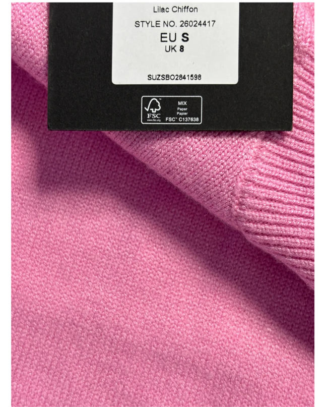 Y.A.S Pink Mock Neck Ribbed Knit Sweater W/Tags
