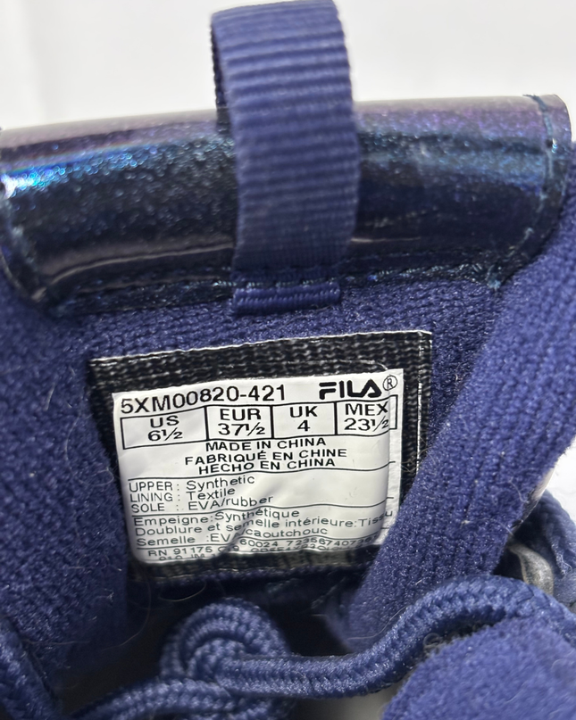 Fila Navy Blue Iridescent Disruptor Chunky Sneakers