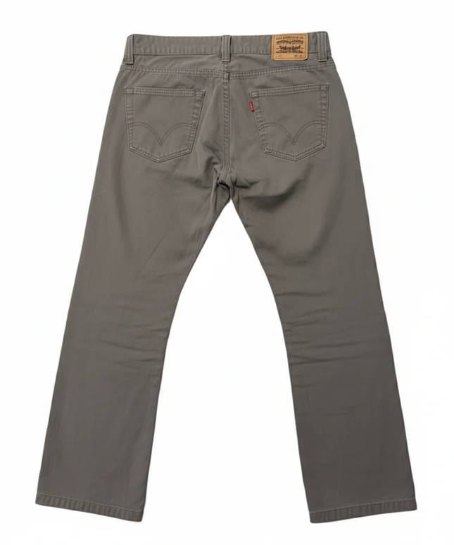 Levi's Grey 506 Straight Fit Cotton Trousers