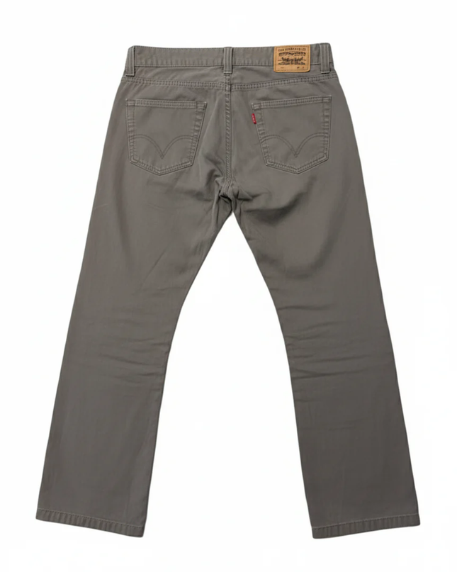 Levi's Grey 506 Straight Fit Cotton Trousers