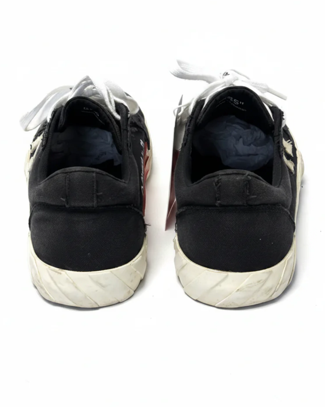 Off-White Black Low Vulcanized Canvas Sneakers W/Tag & W/Box