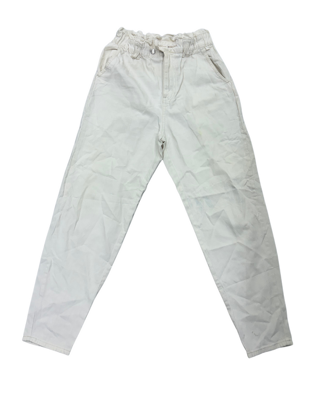 Stradivarius  White Jeans - S | Waist: 26