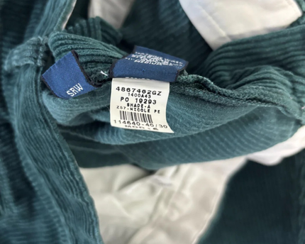 Polo Ralph Lauren Green Andrew Pant Corduroy Pleated Trousers